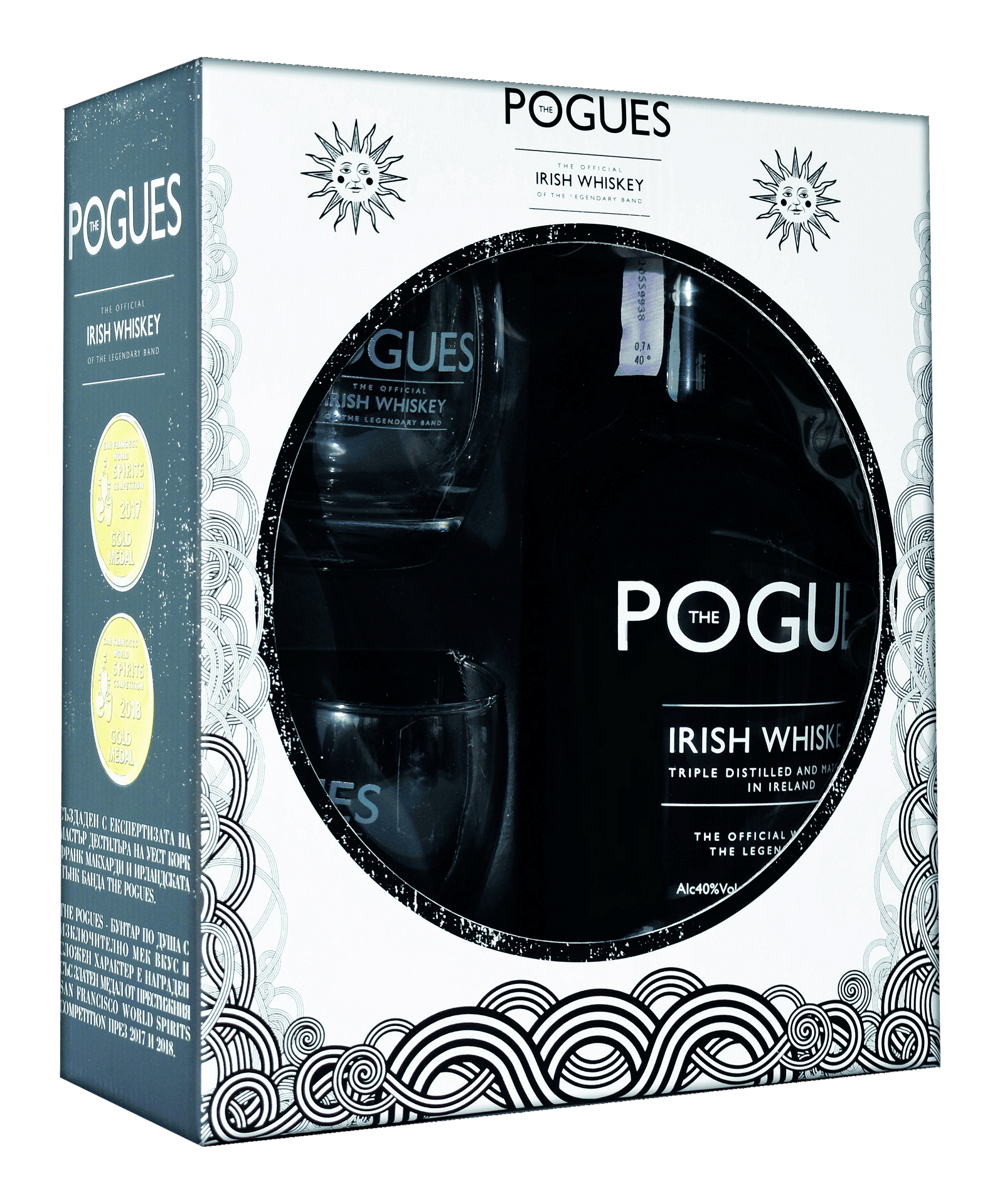 Уиски Pogues 0.7л + 2 чаши