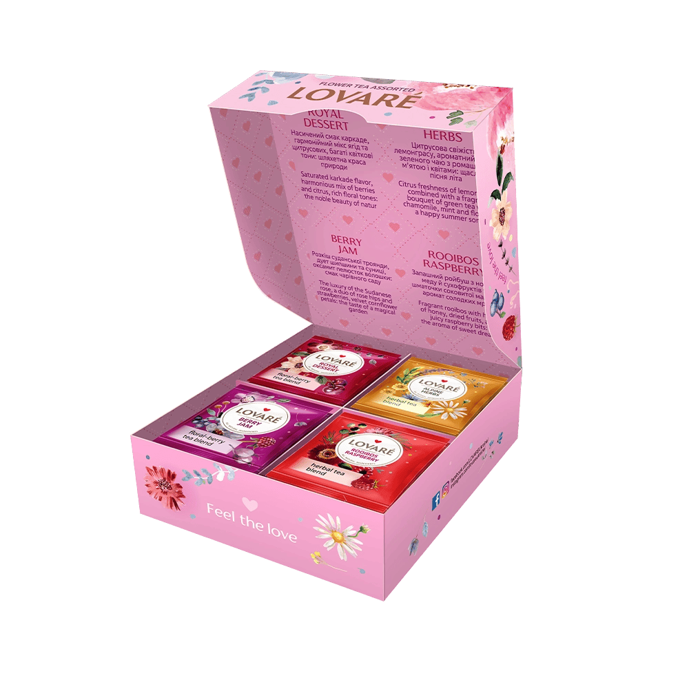 Чай Lovare асорти flower tea 4 х 8бр