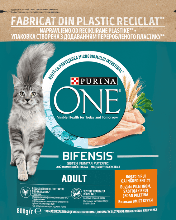 Храна Purina ONE Adult пиле и пшен. 800гр