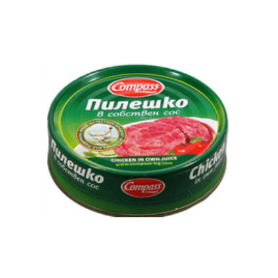 Пилешко месо в собствен сос Compass 180гр
