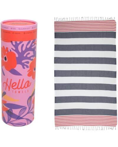 Плажна кърпа Hello towels червено бяло