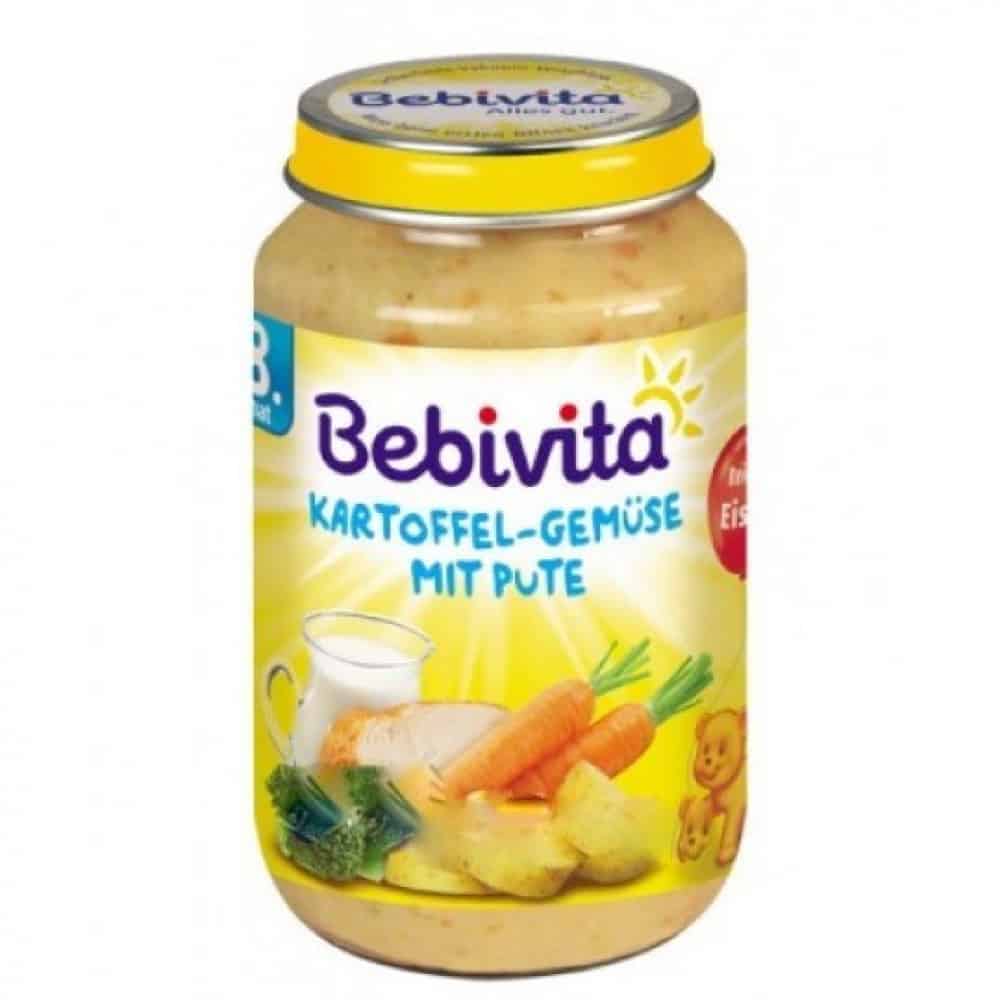 Био пюре Bebivita картофи, зеленчуци и пуешко 220 гр