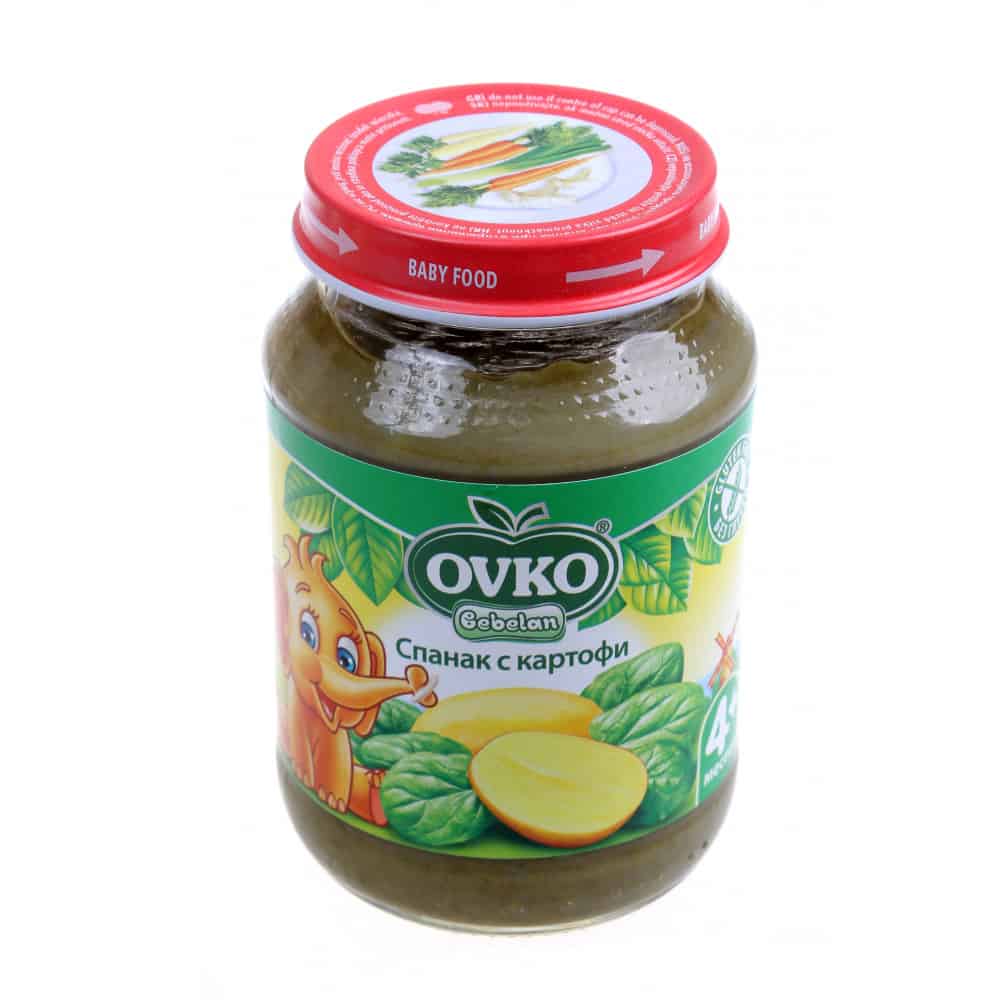 Пюре Овко Спанак и Картофи 4+м 190гр
