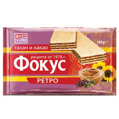 Вафли фокус ретро тахан и какао 4бр/160гр