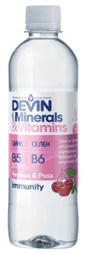 Мин.вода Devin Vitamins чер./роза 0,425 л.