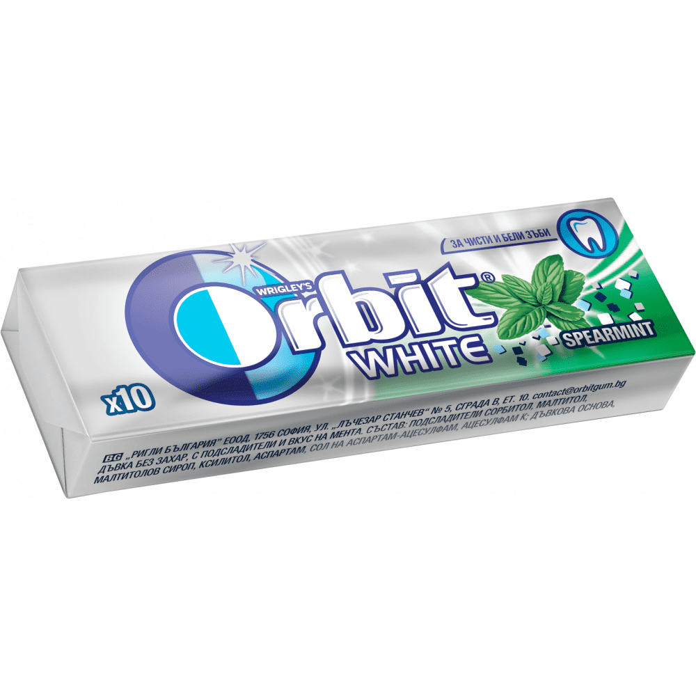 Дъвки Orbit Драже White Spearmint 10бр