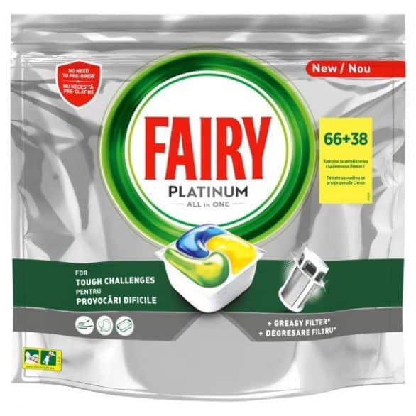 Таблетки за съдом.Fairy Платинум 66+38бр