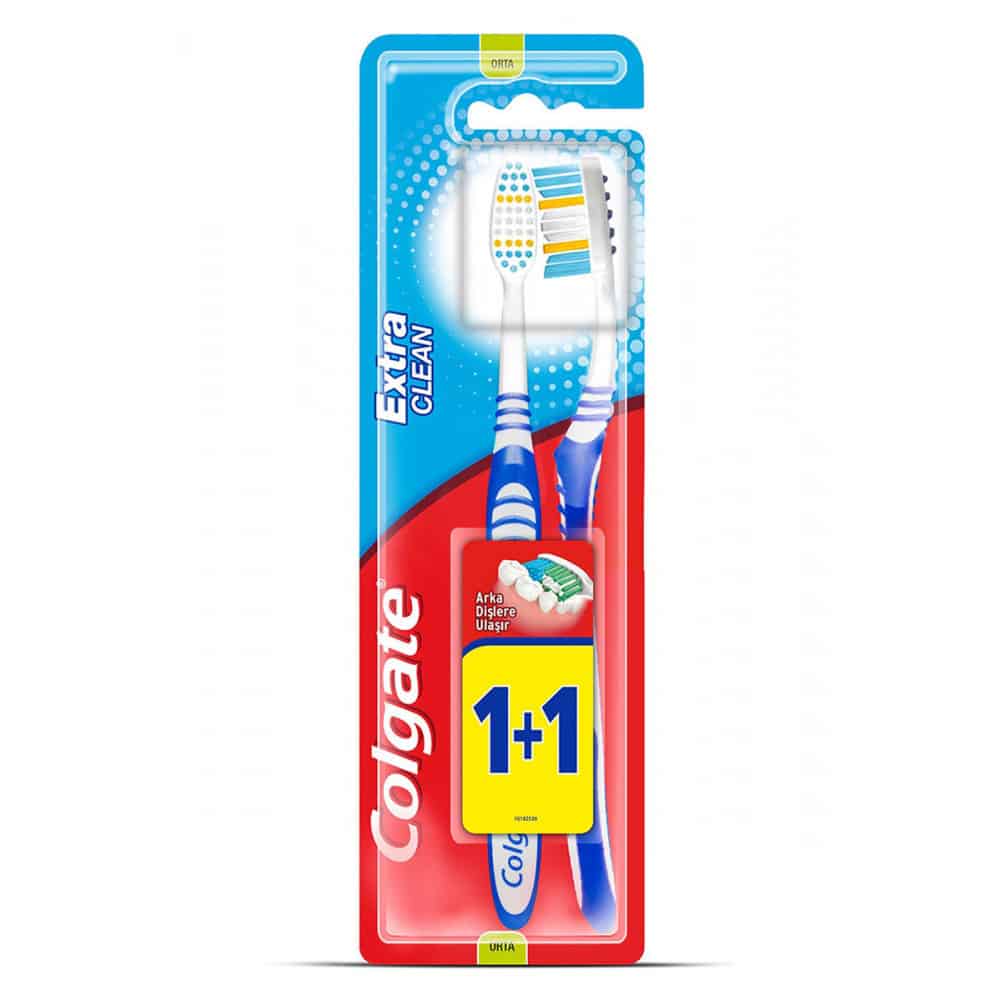 Четка за зъби Colgate Extra Clean, 2 броя