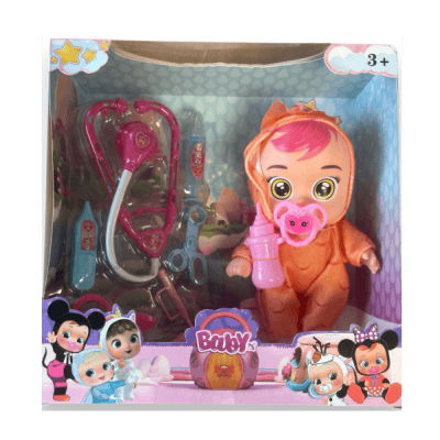 Плачещо бебе с докторски комплект