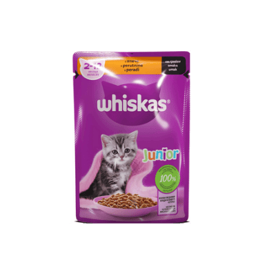 Храна Whiskas Pouch Junior пилешко 85 гр