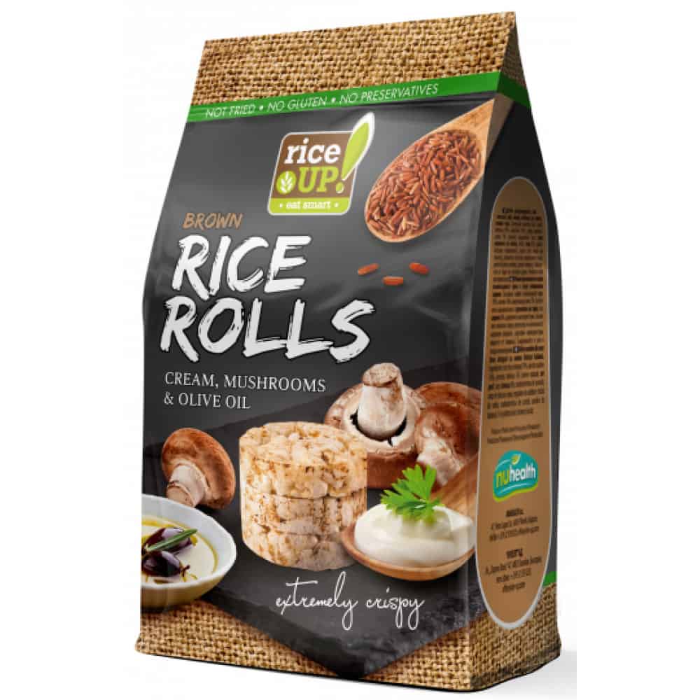 Бисквити Rice up, сметана и гъби 50 гр.