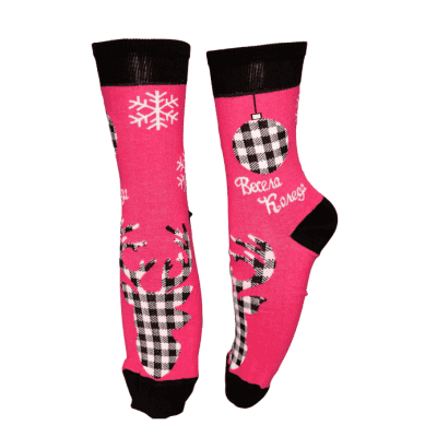 Чорапи коледа в цикламено 