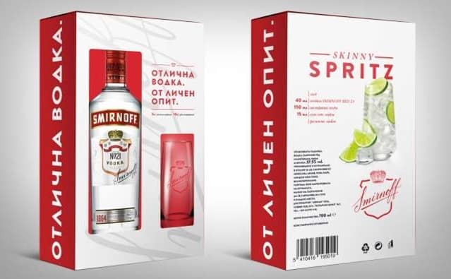 Водка Smirnoff Red 0,7 л + чаша 