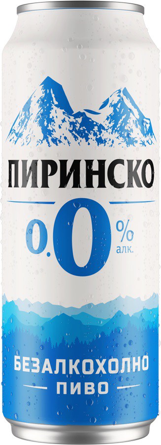 Бира Пиринско 0% кен 0.5л