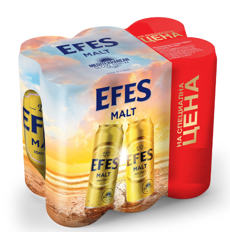 Бира Efes малц кен 0.5л 5+1