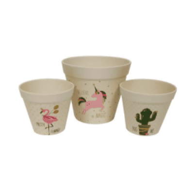 К-т кашпи  бамбук ф15см + 2бр Ф11