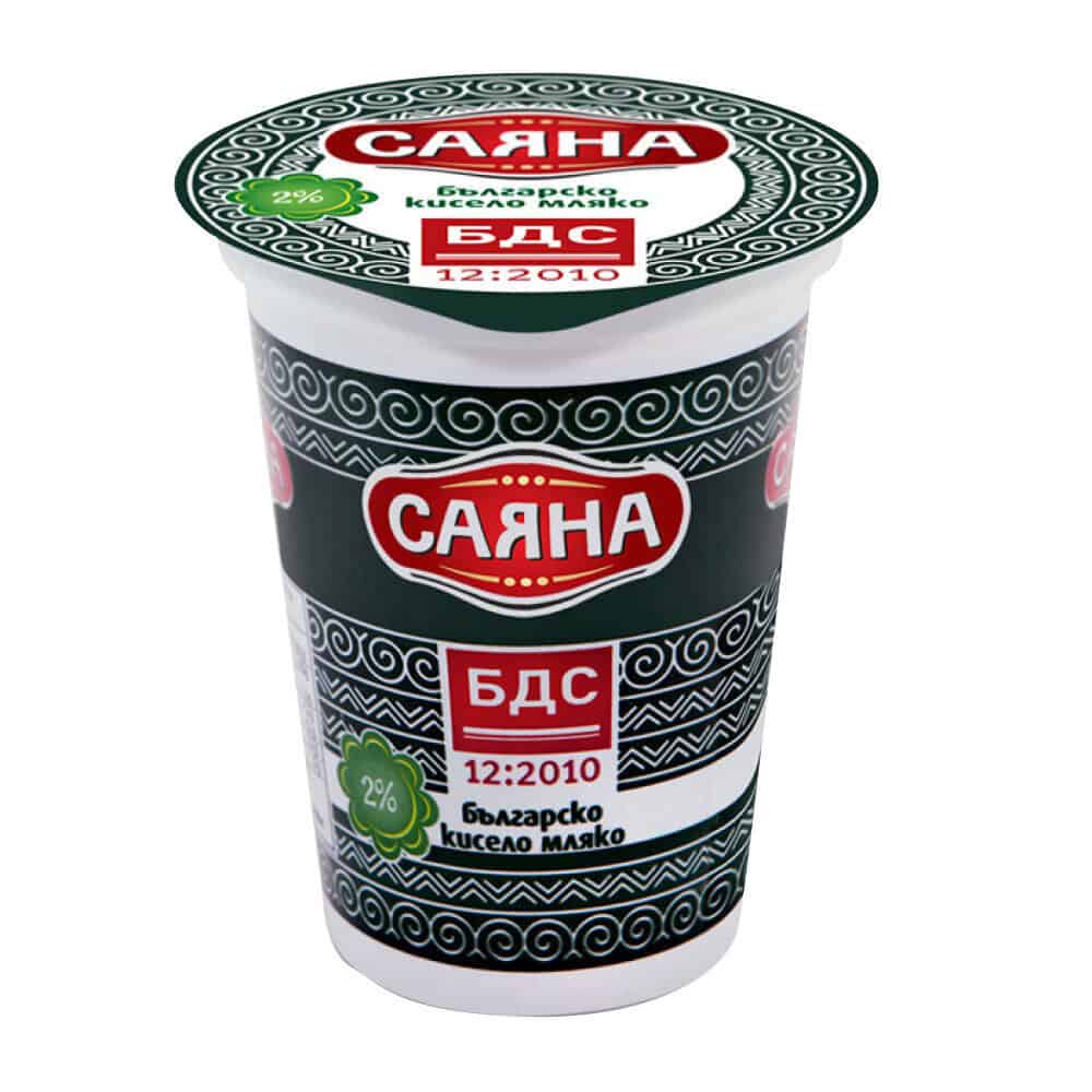 Кисело мляко Саяна БДС 2% 400гр.