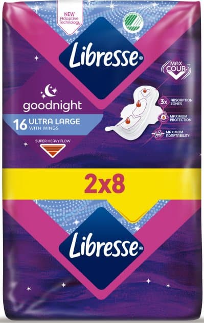 Превръзки Libresse ULTRA Goodnig duo 16бр 