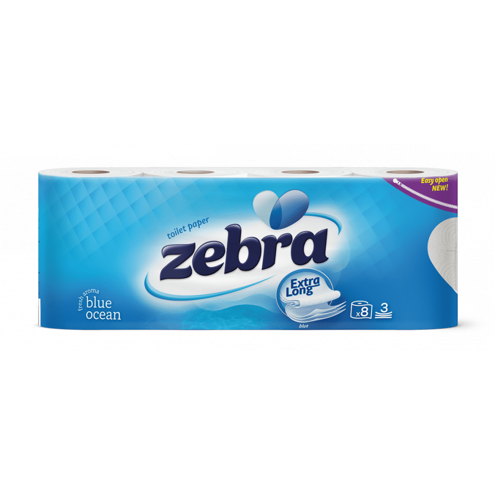 Тоалетна хартия Zebra Ocean 8 бр.