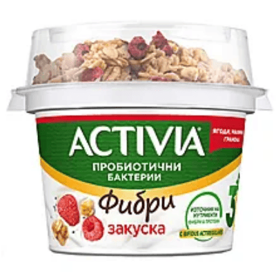 Активиа закуска ягоди/малини 165гр