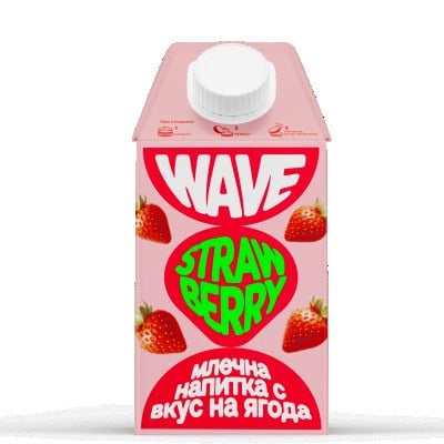 Пр.мляко Уейв ягода 500 мл