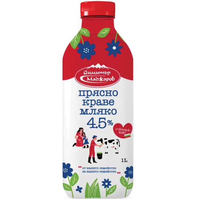 Прясно мляко Маджаров 4.5% 1л