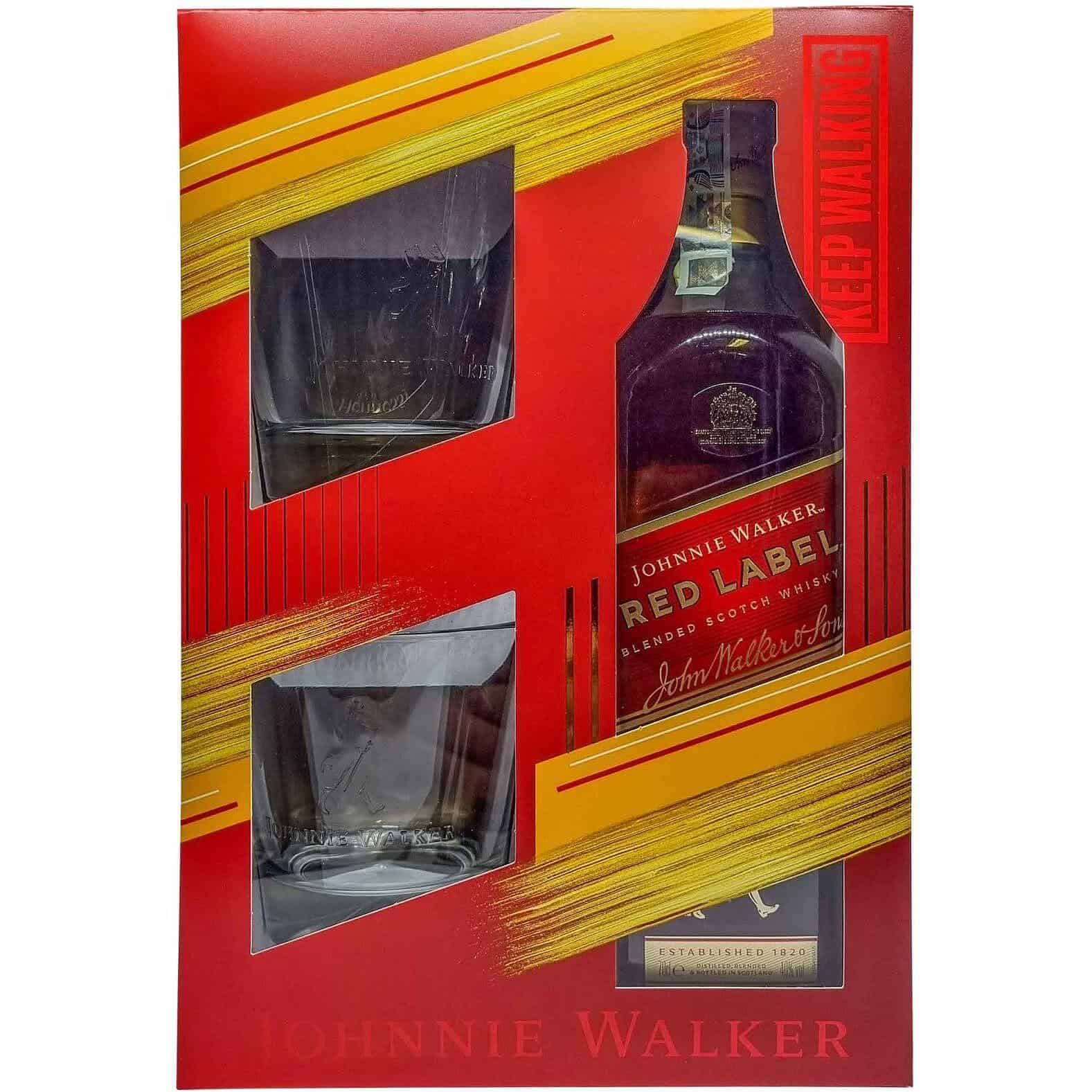 Уиски Johnnie Walker Red Label 0,7 л. + 2 чаши  