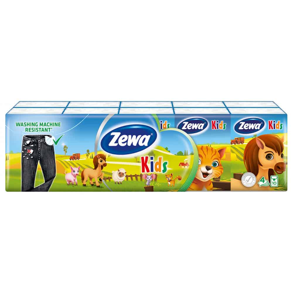 Детски носни кърпи Zewa Kids 10 бр.