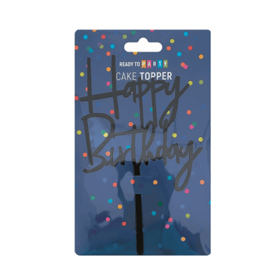 Топер за торта-черен-10х12см-1бр