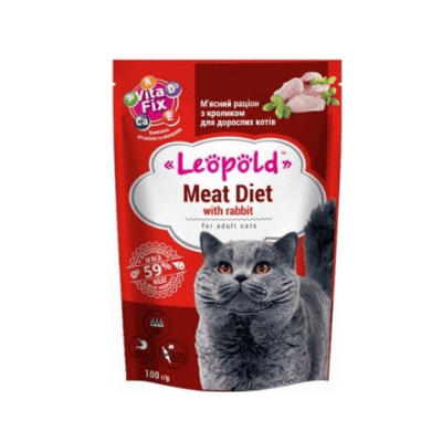 Храна за котки leopold заешко 100гр
