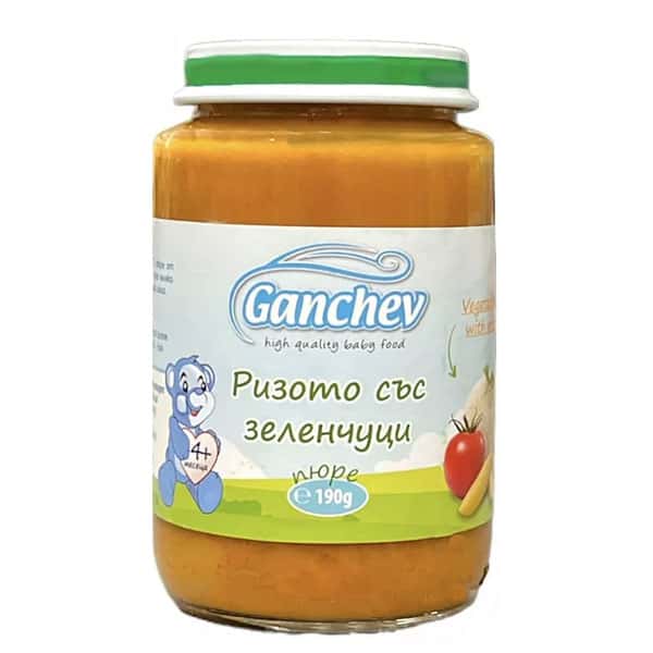 Пюре Ganchev Зеленчуково ризото 190гр