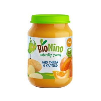  Био пюре Bionino тиква/картоф 4+м, 190гр 