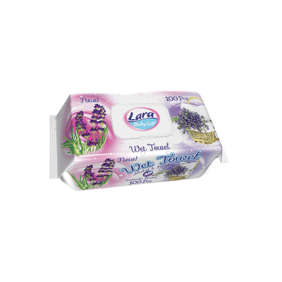 Влажни кърпи Lara софт Лавандула 100бр