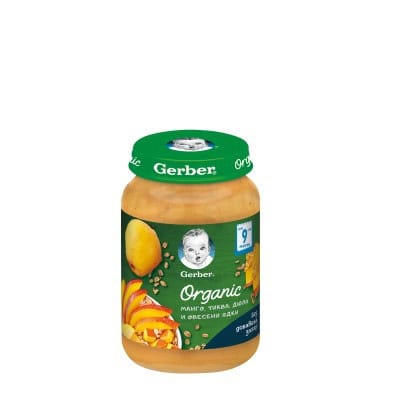 Пюре Gerber манго,тиква,дюли,ов.я-ки 190гр