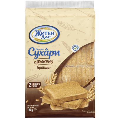 Сухар житен дар ръжен 180гр