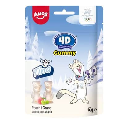 Бонбони жел.амос тина праскова/грозде 50гр