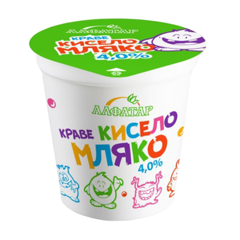 Краве кисело мляко Алфатар 4,0% 300 гр