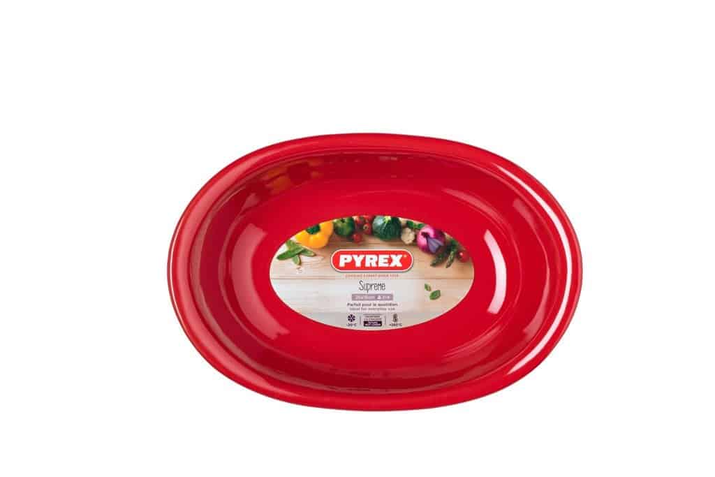 Тава Pyrex овал керамика червена 2,7л