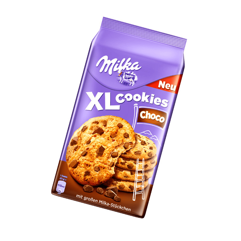 Бисквити Milka Choco cookies XL 184 гр