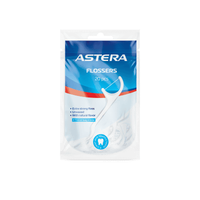 Клечки с конец за зъби Astera Active 20 бр