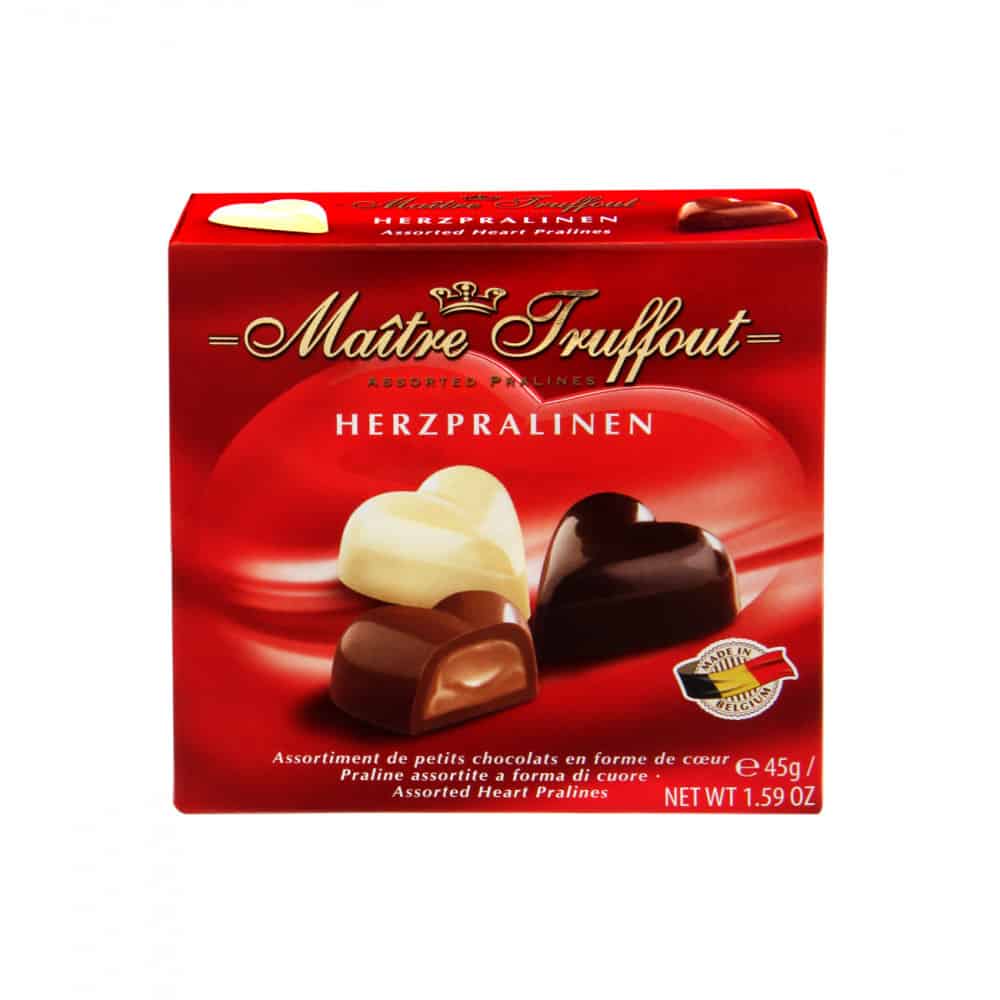 Шоко.бонбони сърца Maitre Truffout 45 гр