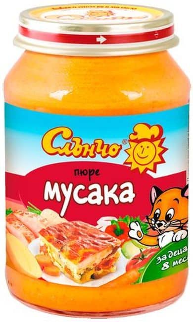 Пюре Слънчо Мусака 8+ 190 гр