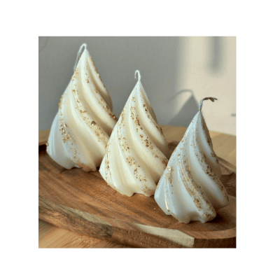 Свещ златна коледа S