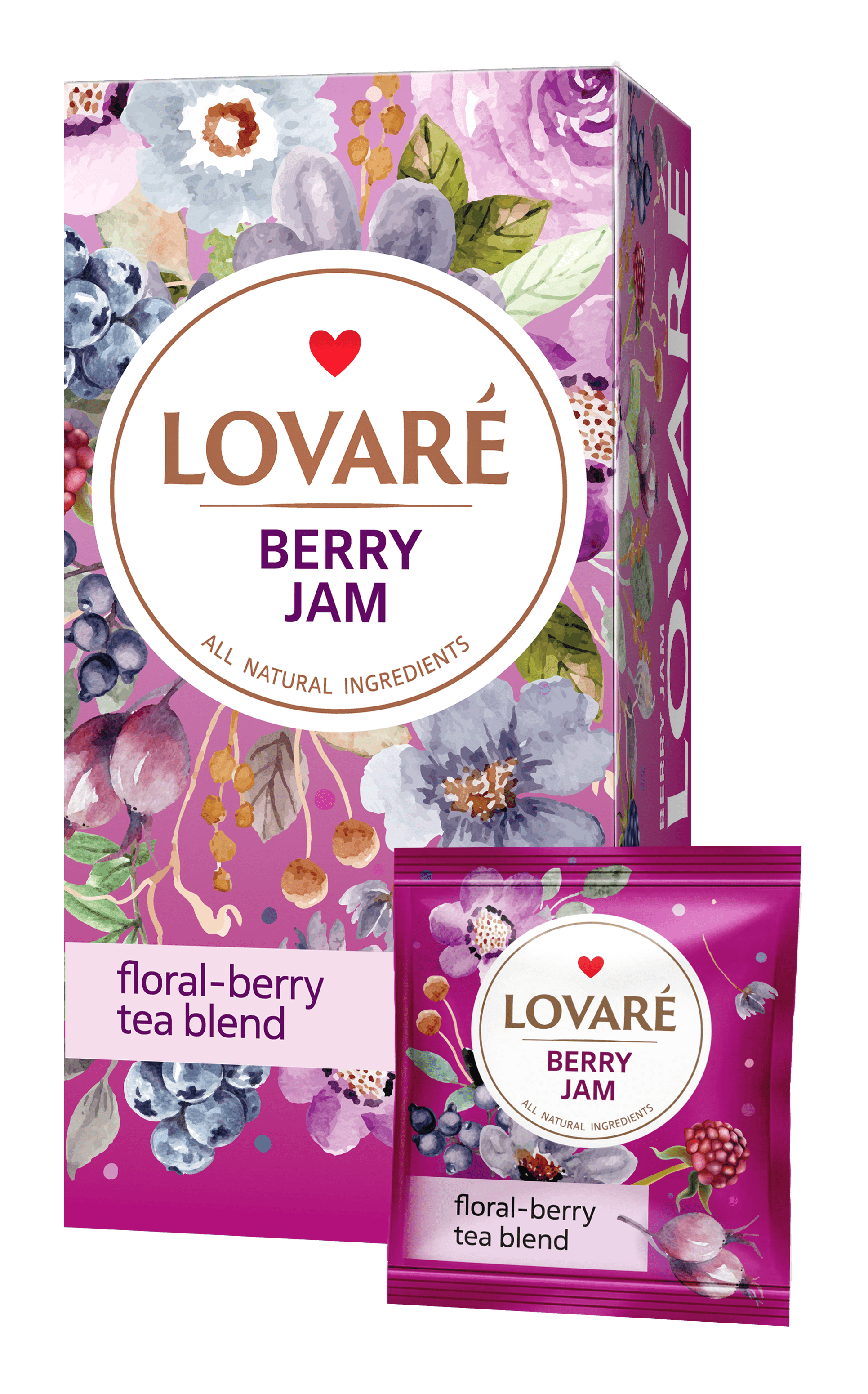 Чай Lovare Berry Jam Flo-berry Blend 24бр