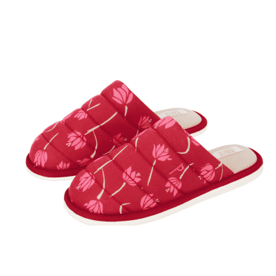 Дамски чехли принт цветя Perletti