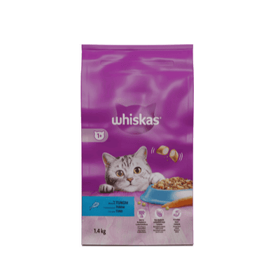 Храна Whiskas риба тон/зеленч. хапки 1.4кг