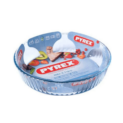 Pyrex тава кръгла, дълбока 2.1л бор.стъкло