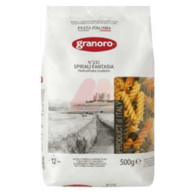 Макарони Granoro спирали 3 цвята 500гр