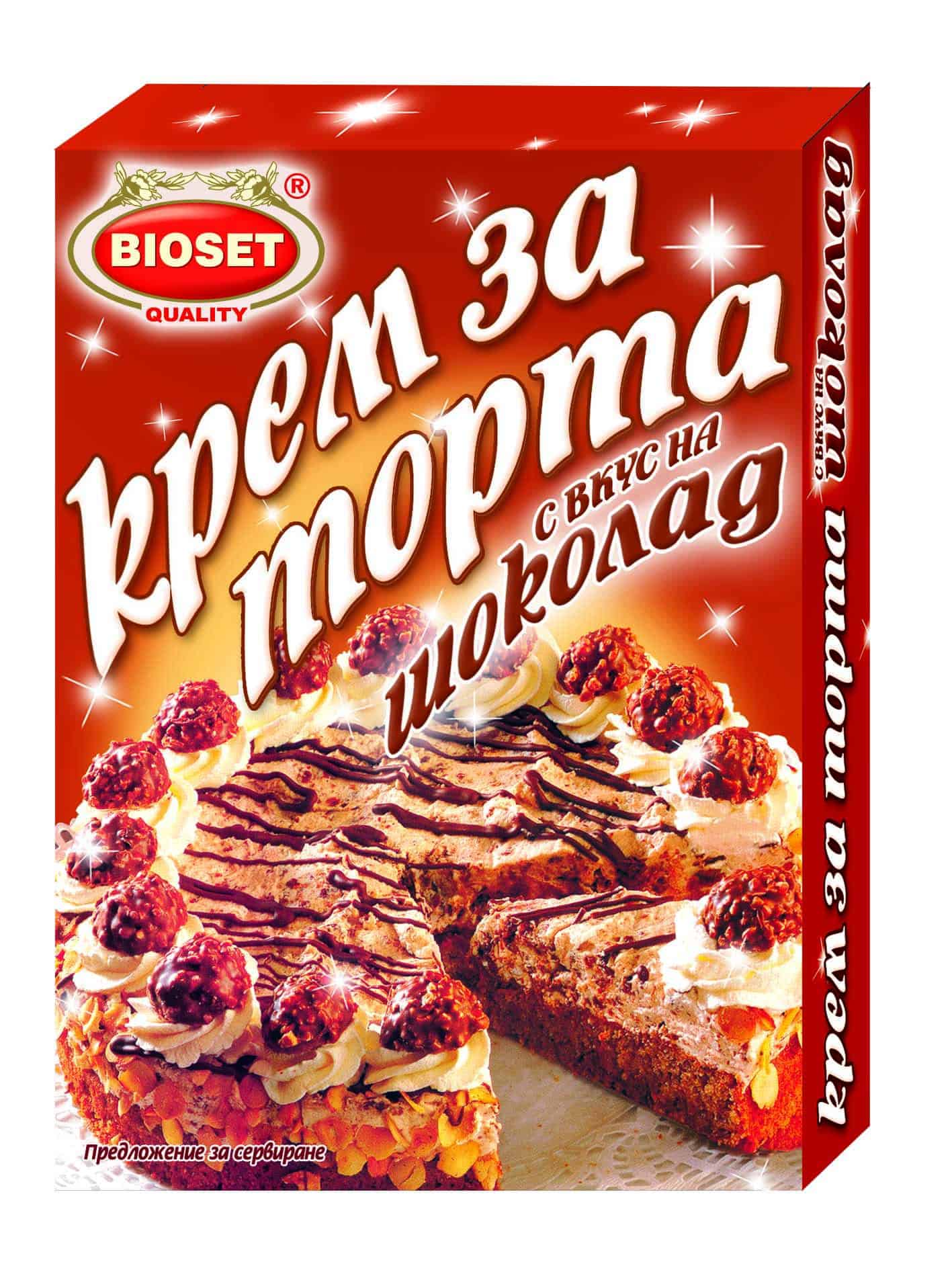 Крем за торта Биосет с шоколад 75 гр