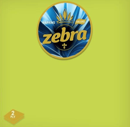 Зелени салфетки Zebra Gold 35бр